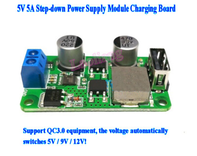 DC 12V-36V To 5V 5A Step-down Power Supply Module Charging Board Support QC3.0