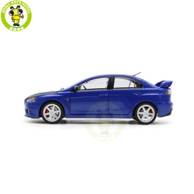 1/18 Mitsubishi Lancer EVO X 10 Blue Carbon Hood Diecast Model Car