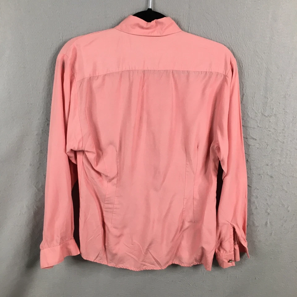 Top Mixit Vintage Mujer S Rosa 100% Rayón Botones Festival Femenino Occidental Foto 2 de 4