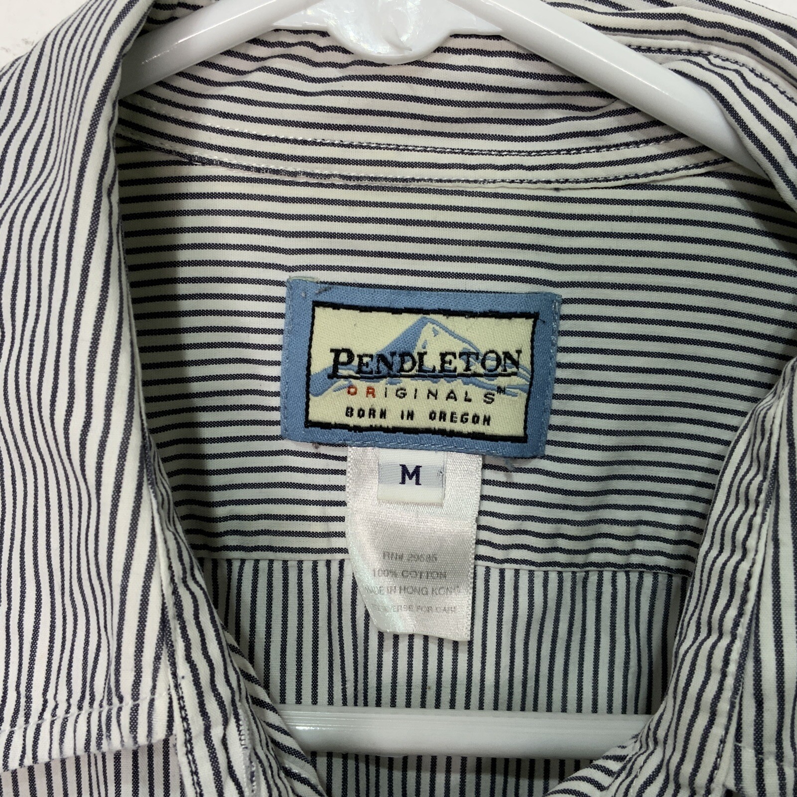 Pendleton Women's Button Front Blouse Gray White … - image 4