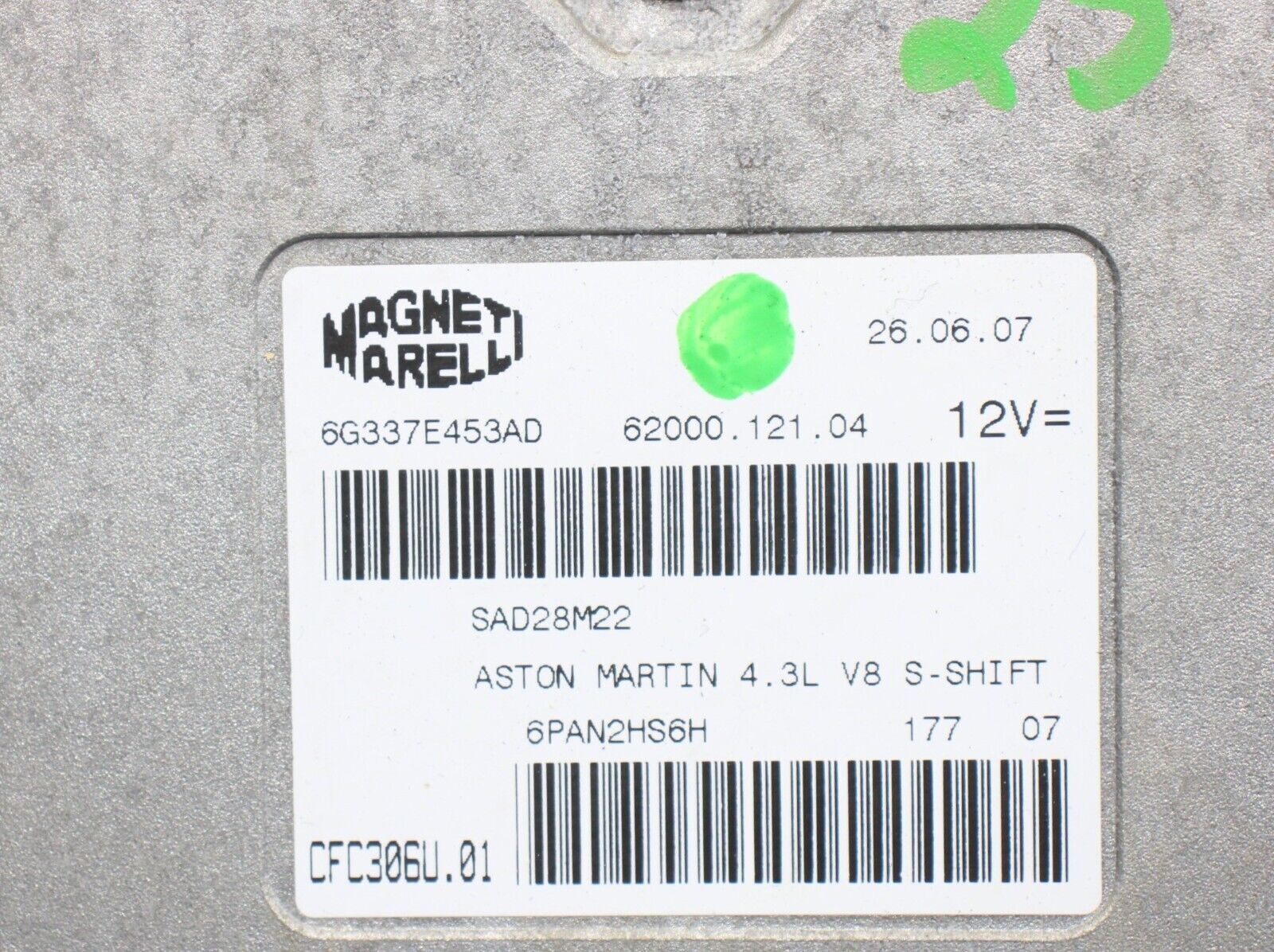 2007-2017 ASTON MARTIN V8 VANTAGE TRANSMISSION COMPUTER CONTROL MODULE TCM OEM