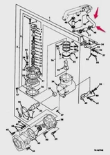 M939 M800 CUMMINS NHC-250 COMPRESSOR AIR TUBE PN 204904, M923-M936 