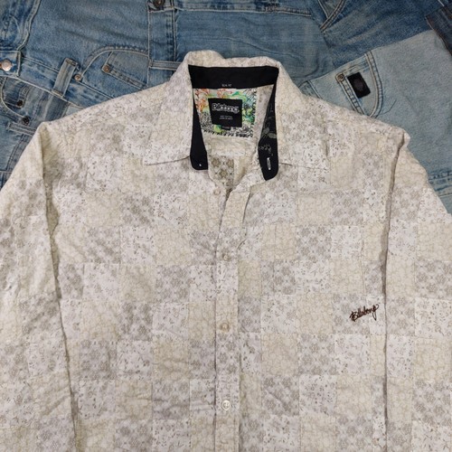 Billabong Patchwork Vintage Mens Slim Fit 100% Cotton XL long sleeve - Picture 2 of 21
