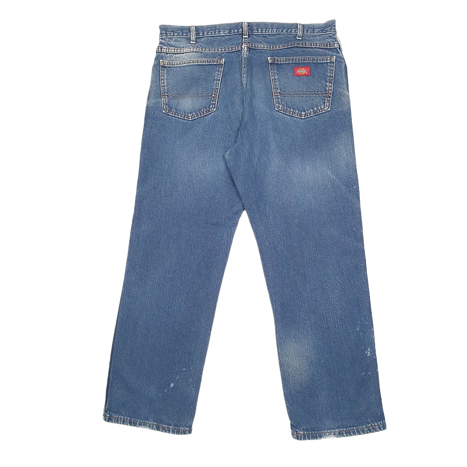 DICKIES Carpenter Workwear Trousers Cotton Blue Mens W38 L29 image 4