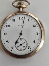1918 Elgin 16s 3/4 Plate GF Open Face Hunter Pocket Watch 15J Grade 313 Model 7