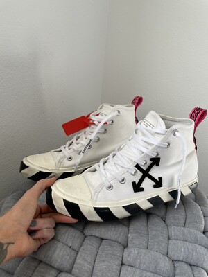 Size 10 - Off-White Vulcanized Mid White Black