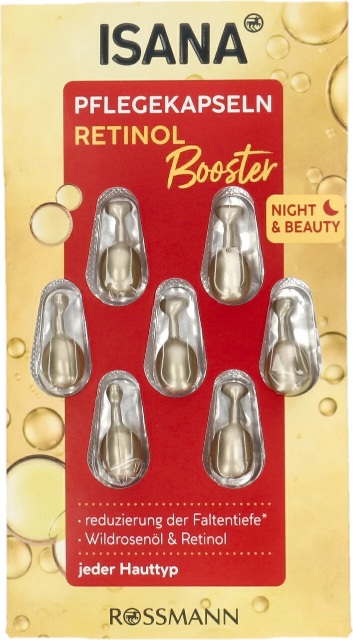 Isana Night &Beauty Retinol Booster Capsules Regeneration Anti Wrinkle 7x0,38ml