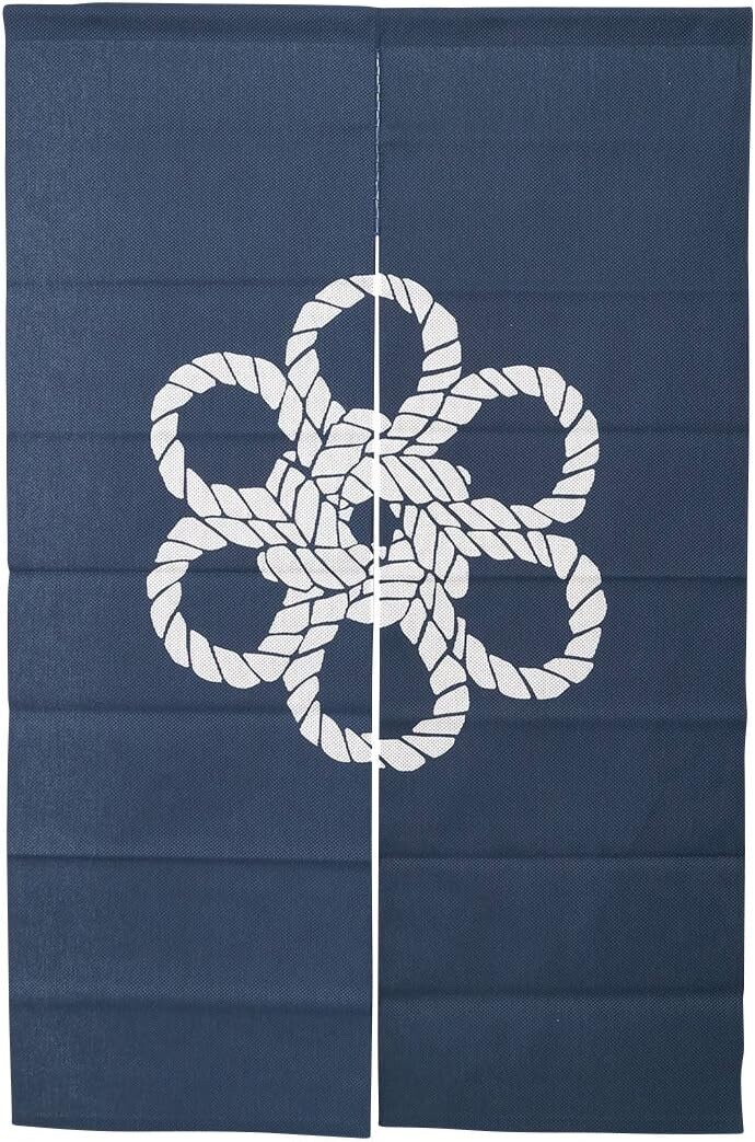 Noren, cortina de puerta japonesa 100 % algodón, Sashiko Noren, 130 cm, (Neji...