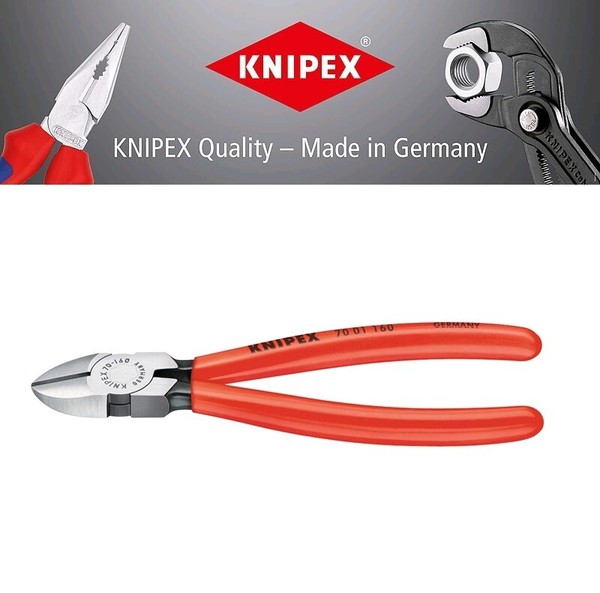 Knipex Seitenschneider LäNge 140 Mm Kopf Poliert KunststoffüBerzug 70 01 140-image