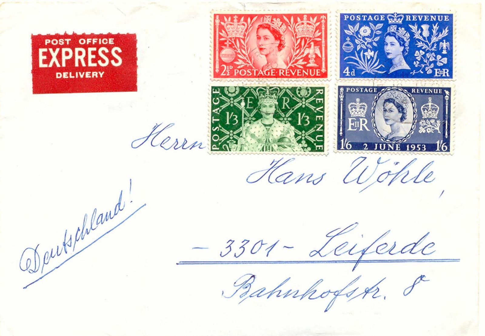 GB 1969 Coronation complete on very fine express cover to Germany, very late use
