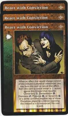 React with Conviction x3 NoR Jyhad VTES