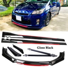 Front Bumper Lip Spoiler Splitter Side Skirt Body Kit For Toyota Prius Prime Glo