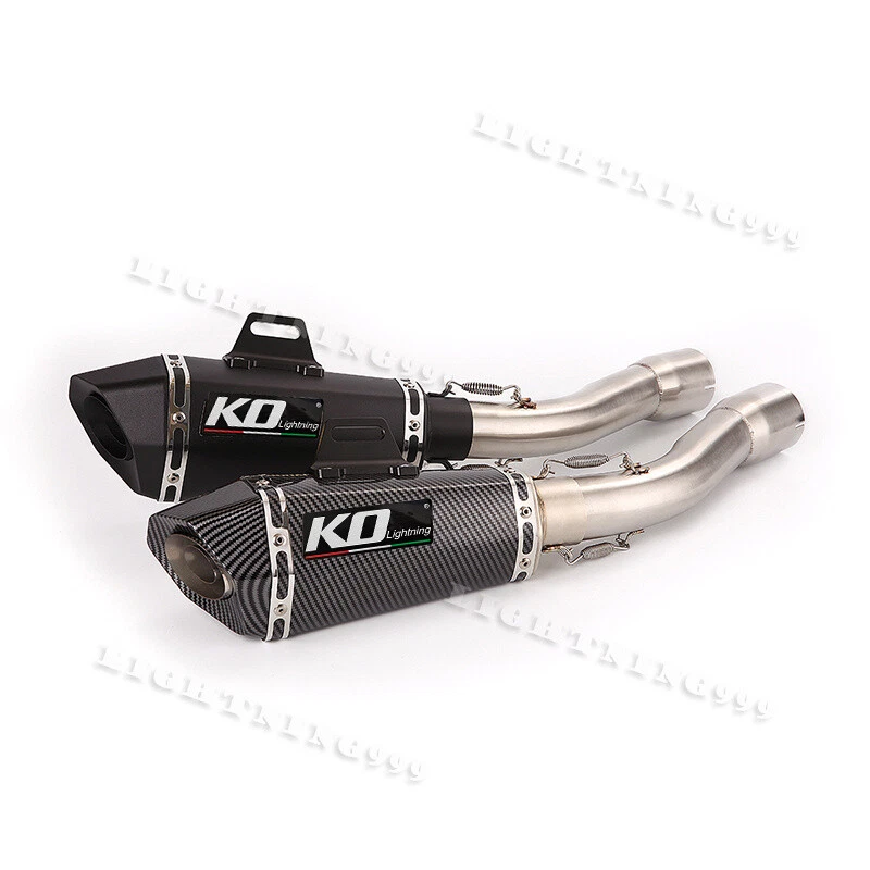 For Yamaha FZ1 2006-2016 Motorcycle Mid Link Pipe Exhaust Silencer Muffler 51mm - Image 4 of 4