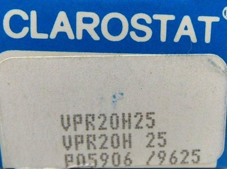NEW LOT OF 2 CLAROSTAT VPR-20H-25 RESISTOR VPR20H25 - Image 3 of 3
