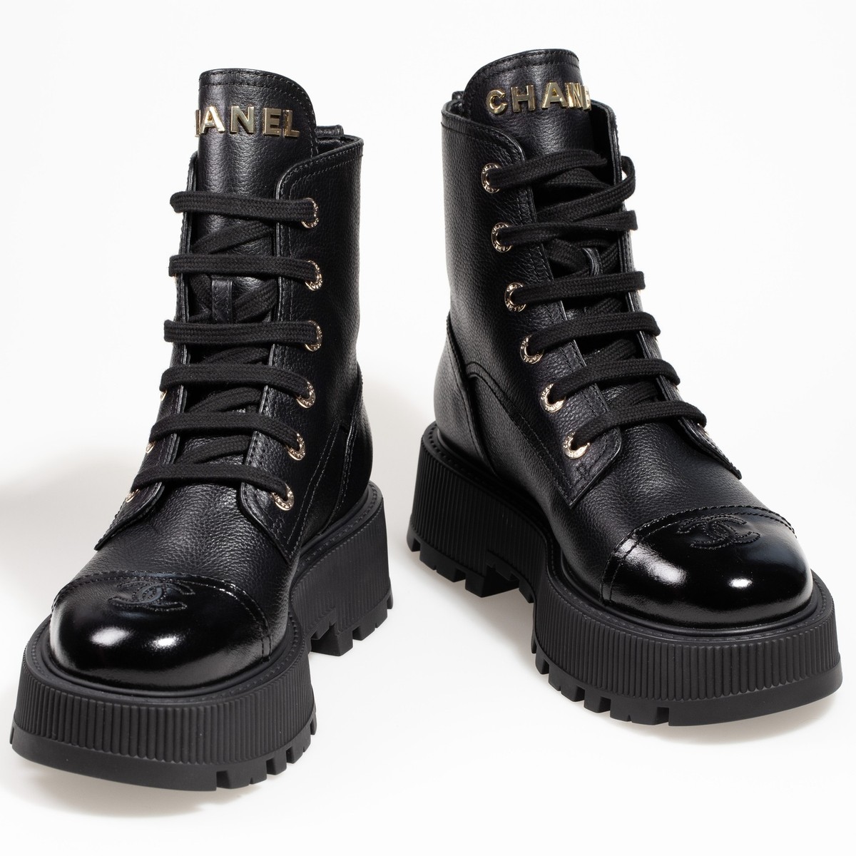 CHANEL シャネル ブーツ 黒 EU37 1/2(24cm位) 4100125A0064 シャネル/ブーツ/黒/サイズ：37 C(日本サイズ23.5cmに相当します
