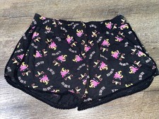 Justice Sz 12 Rainbow Pink Yellow Unicorn Black Beautiful Summer Shorts Guc