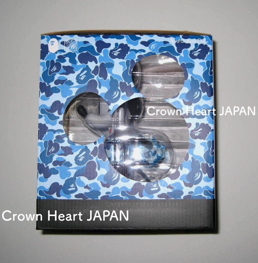 A BATHING APE Disney MICKEY 90th x BAPE VCD Figure Blue CAMO A BATHING APE Disney MICKEY 90th x BAPE VCD Figure Blue CAMO