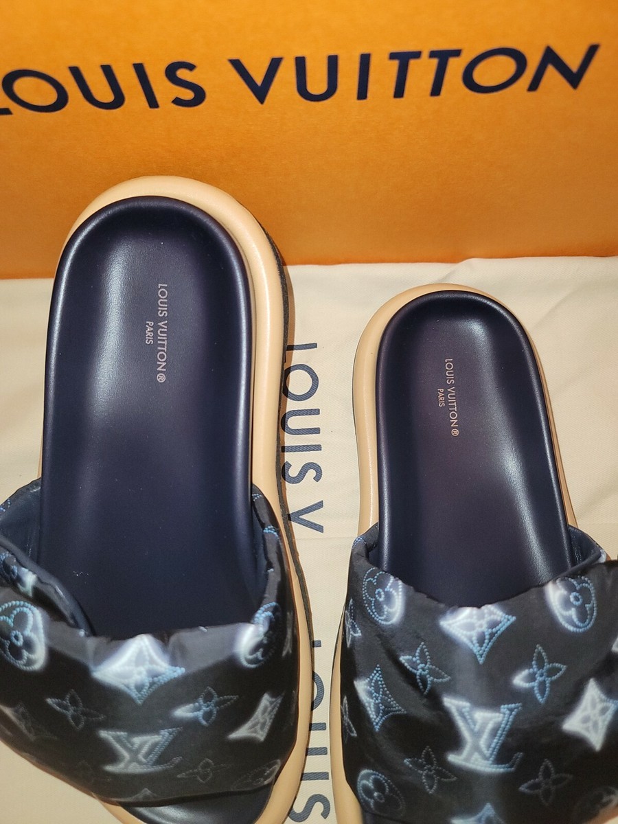 LOUIS VUITTON モノグラムミュール 39 Louis Vuitton Denim Monogram Mule Sandals - Size 39