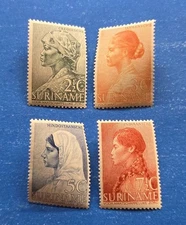 Surinam Stamps, Scott B30-B33 Complete Set MNH
