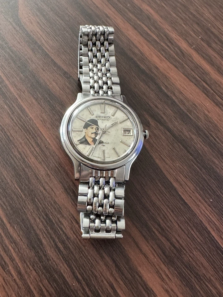 Reloj Seiko Vintage Años 70 Para Hombre Saddam Hussein Cuentas De Arroz Banda Automático Foto 2 de 4