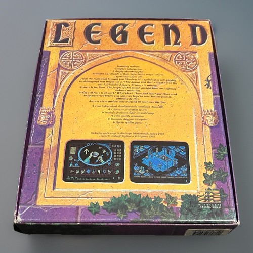 Amiga Mindscape Legend Vintage Game - *VERY RARE* Boxed - Photo 2/6