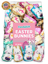 Easter Bunny Chocolate Treats, Bulk Candy, 27 Pcs, Individually Wrapped, Assorte