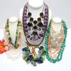 VINTAGE TO NOW FASHION COSTUME JEWELRY NECKLACE LOT ASSORTED TYPES & MATERIALS