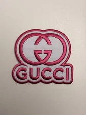 Designer Logo Patch - Fashion Designer Iron Patch - Pink 3 x 3.5 inches