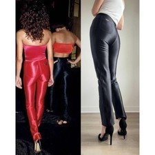 Vintage 1970s 80s Black Frederick's of Hollywood Black Disco Pants XS/S