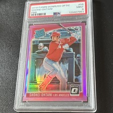 2018 Panini Donruss Optic Shohei Ohtani #56 Rated Rookie Pink Prizm PSA 9