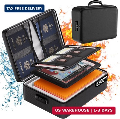 DocSafe 5200°F Document Organizer with Lock, Upgraded Heat Insulated Fireproof&W