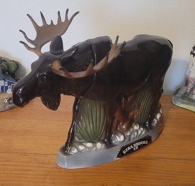 Ezra Brooks Moose Vintage 1972 Whiskey Decanter