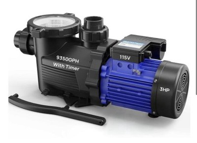 Aquastrong 3HP In/Above Ground Pool Pump with Timer, 115V