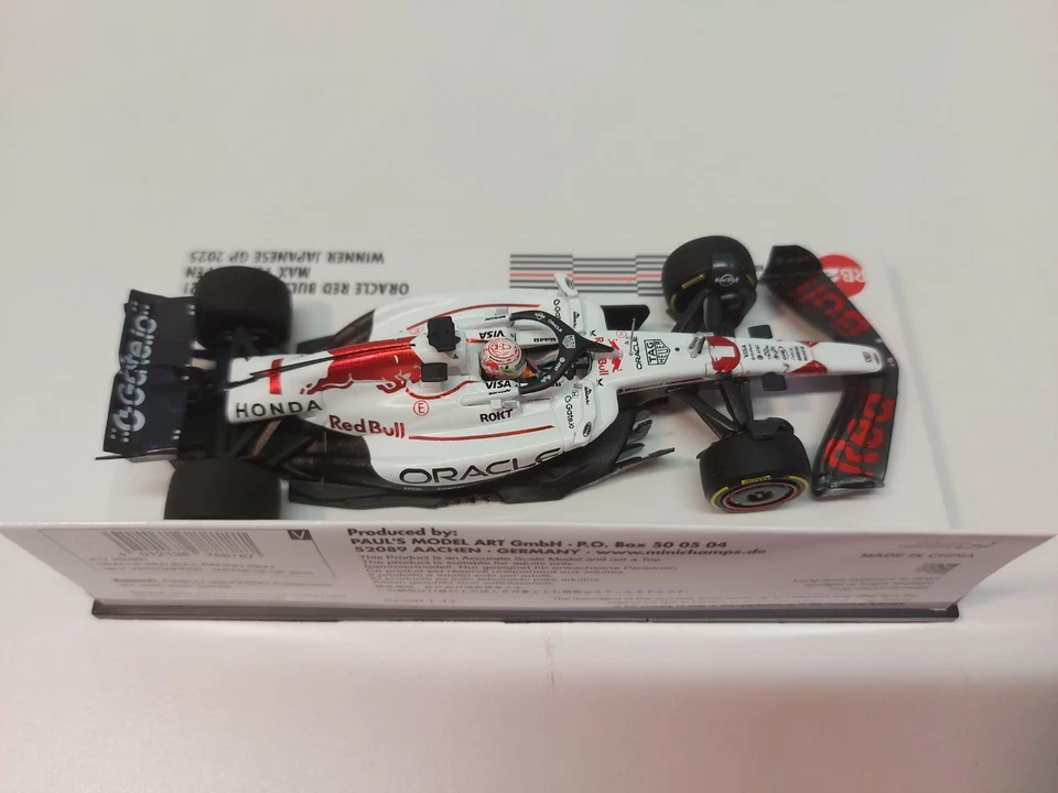 F1 Formula 1 Red Bull Racing RB21 Max Verstappen gp Giappone Minichamps 1:43 - Immagine 4 di 4