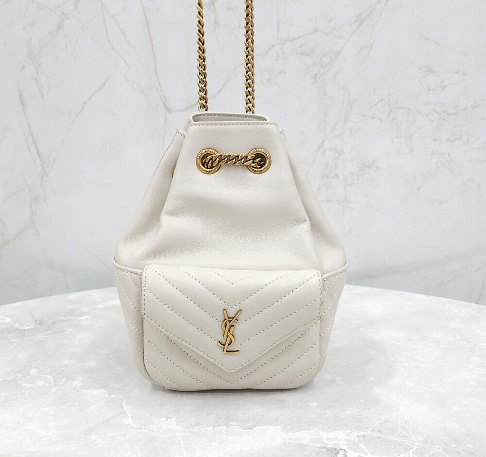 Saint Laurent Jo Mini Borsa a secchiello con catena 701631 139102944