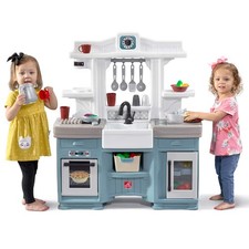 Step2 Timeless Trends Kids Kitchenette Playset - Lights, Sounds, 21 Accessories