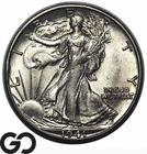 1941-D Walking Liberty Half Dollar, Frosty Gem BU++