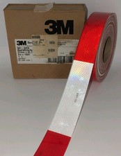 150' Roll 3M DOT-C2 Reflective Safety Tape Red  White 2" Wide