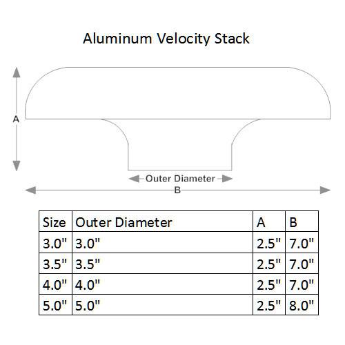 Pila Turbo Velocity de admisión de aluminio azul de 3,0" 3" 76 mm - Imagen 2 de 2