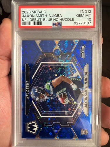 Jaxon Smith Njigba [No Huddle Blue] #ND-12 2023 Panini Mosaic NFL Debut card