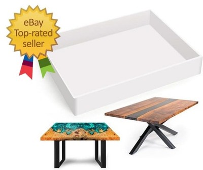Large Rectangle Resin Table Molds, 16 X 12 X 2.4 Inch Charcuterie Board Resin Mo