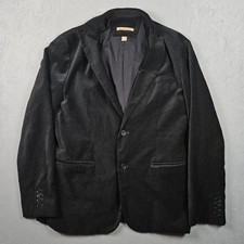 John Varvatos Blazer Mens 42 Black Corduroy Two Button Sport Coat Vented USA