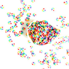 Simon Says Stamp-Confetti Rainbow Wheel Shaker Filler-Clay Polymer Circles-New