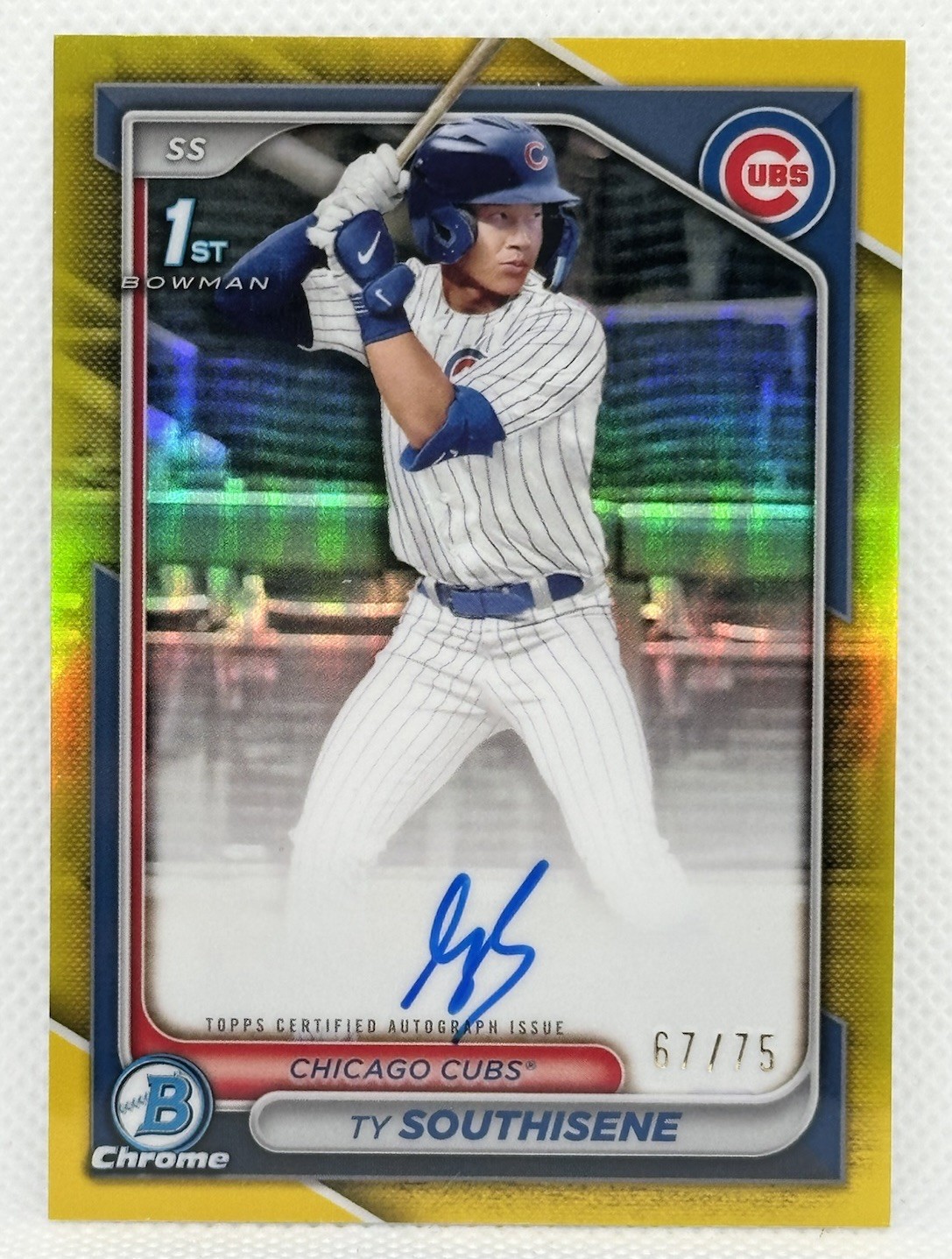 2024 Bowman Chrome Baseball - /75 Yellow Refractor Auto #CPA-TS - TY SOUTHISENE