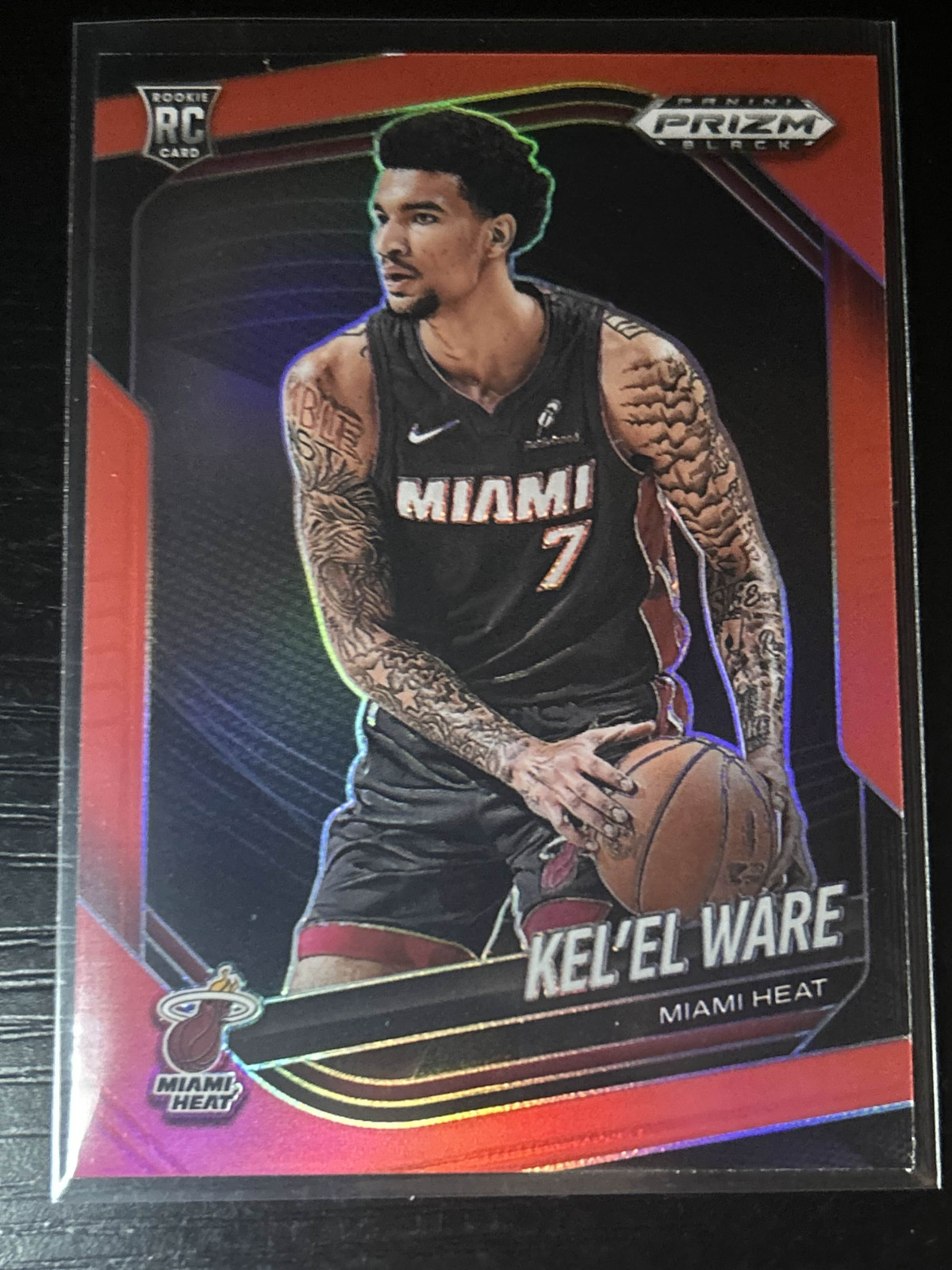 Kel'el Ware 2024 Prizm Black #156 Red Prizm /299 Rookie RC Heat