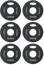 Signature Fitness Cast Iron Plate Weight Plate Standard 2.5LB Set of 6 Strength