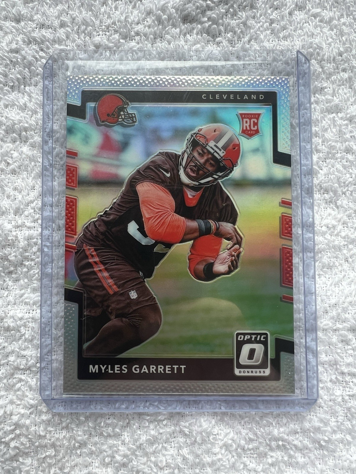 2017 Panini Donruss Optic Football Myles Garrett Optic Donruss Silver Rookie