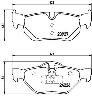 P06038 BREMBO Bremsbelagsatz, Scheibenbremse für BMW,BMW (BRILLIANCE),ZINORO - Bild 1 von 2