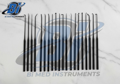Rhoton Micro Dissector Set 20 Pieces with Black Neurosurgery Surgical Instrument