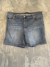 Ellos Jean Shorts Women's 22 Blue Medium Wash Faded
